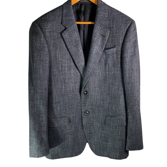 Emporio Armani G Line Mens Suit Blazer Jacket Sz 52 Gray Wool Blend Classic - Picture 1 of 9